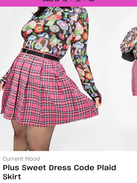 Dolls Kill Dresses & Skirts - Dolls Kill Pink Plaid Pleated Mini Skirt